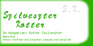 szilveszter kotter business card